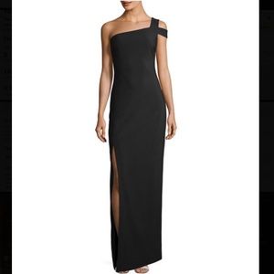 Black gown with slit